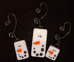 Snowman Face Ornament Pack of 3